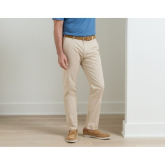 Peter Millar Crown Crafted Somerset Pants Sand 34x34 Linen Blend Golf NWT $225